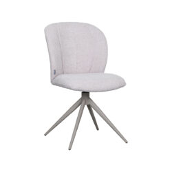 LABEL51 Eetkamerstoel Kimo - Naturel - Boucle - Taupe Metaal