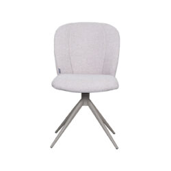 LABEL51 Eetkamerstoel Kimo - Naturel - Boucle - Taupe Metaal