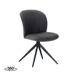 pro_82325_img_9394455 LABEL51 Eetkamerstoel Kimo - Antraciet - Cosmo - Zwart Metaal