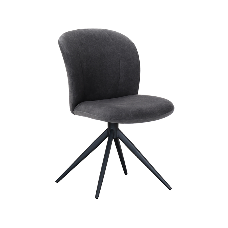 pro_82325_img_9394456 LABEL51 Eetkamerstoel Kimo - Antraciet - Cosmo - Zwart Metaal