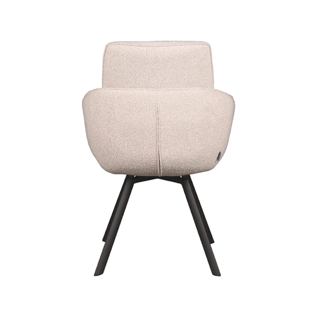 pro_82328_img_9391956 LABEL51 Eetkamerstoel Beauty - Naturel - Boucle - Zwart Metaal