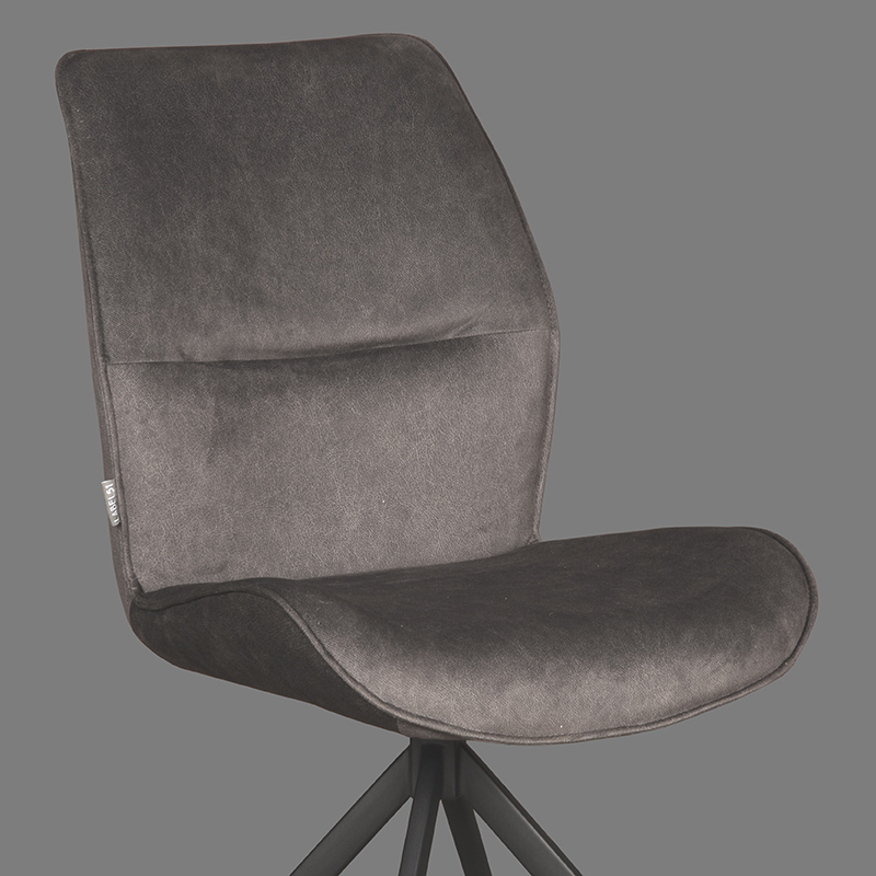 pro_84819_img_9392620 LABEL51 Eetkamerstoel Comfy - Antraciet - Cosmo - Zwart Metaal