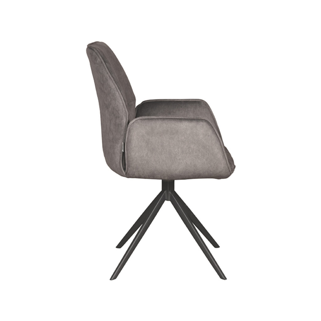 pro_84822_img_9395447 LABEL51 Eetkamerstoel Mellow - Antraciet - Cosmo - Zwart Metaal