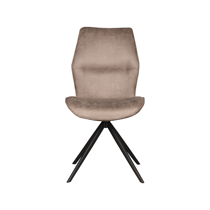pro_84826_img_9392622 LABEL51 Eetkamerstoel Comfy - Taupe - Micro Suede - Zwart Metaal