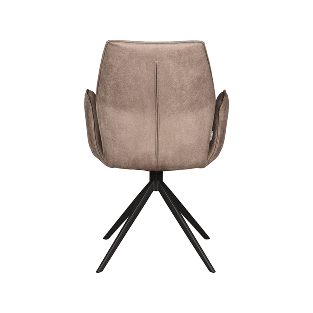 pro_84833_img_9395442 LABEL51 Eetkamerstoel Mellow - Taupe - Micro Suede - Zwart Metaal