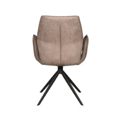 pro_84833_img_9395442 LABEL51 Eetkamerstoel Mellow - Taupe - Micro Suede - Zwart Metaal