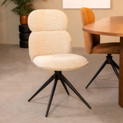 pro_92534_img_9188050 LABEL51 Eetkamerstoel Finn - Naturel - Royal Boucle - Zwart Metaal