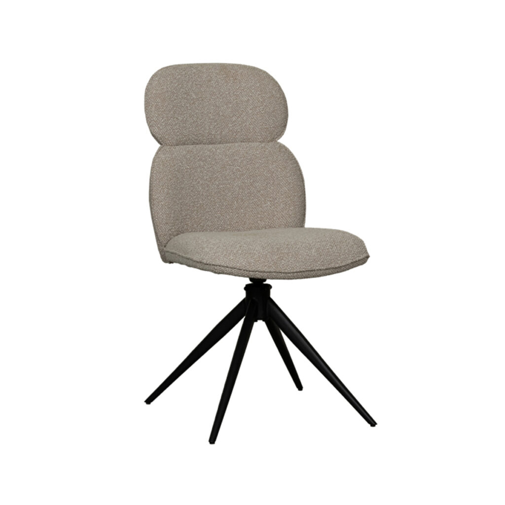pro_92534_img_9188052 LABEL51 Eetkamerstoel Finn - Naturel - Royal Boucle - Zwart Metaal