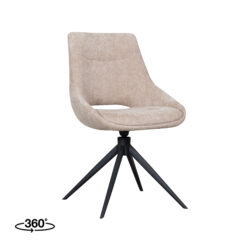 LABEL51 Eetkamerstoel Marlow - Clay - Elite - Zwart Metaal