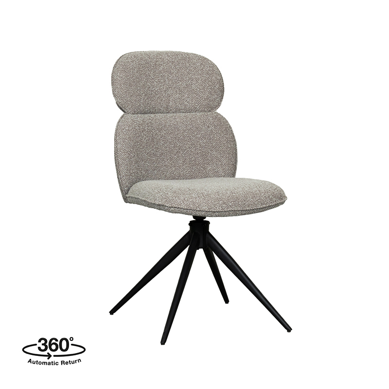pro_92541_img_9393251 LABEL51 Eetkamerstoel Finn - Mushroom - Royal Boucle - Zwart Metaal