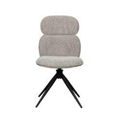 pro_92541_img_9393252 LABEL51 Eetkamerstoel Finn - Mushroom - Royal Boucle - Zwart Metaal