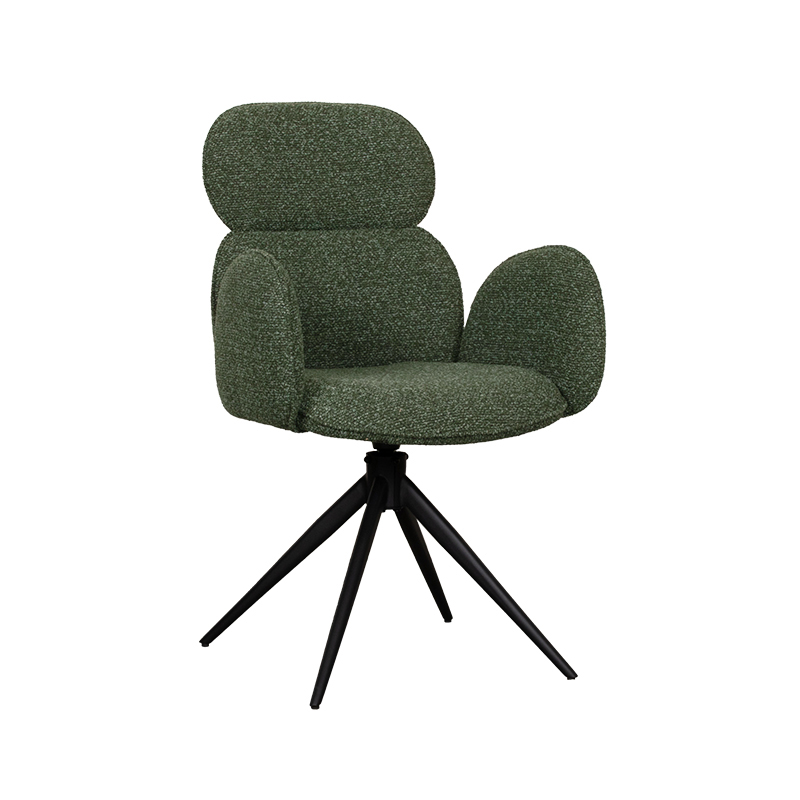 pro_92545_img_9398954 LABEL51 Eetkamerstoel Vidar - Forest - Royal Boucle - Zwart Metaal