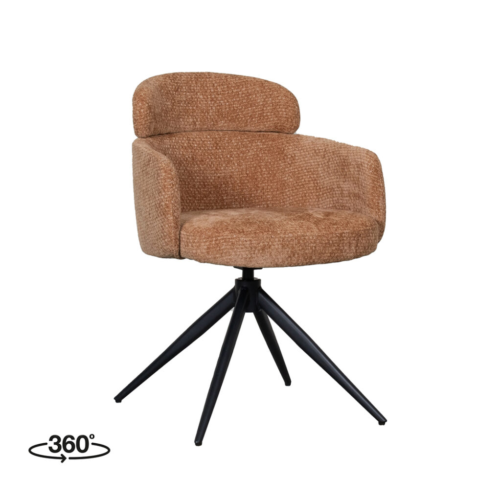 pro_92563_img_9394787 LABEL51 Eetkamerstoel Levi - Cognac - Elite - Zwart Metaal