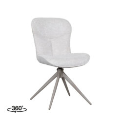 LABEL51 Eetkamerstoel Thorben - Naturel - Canyon - Taupe Metaal