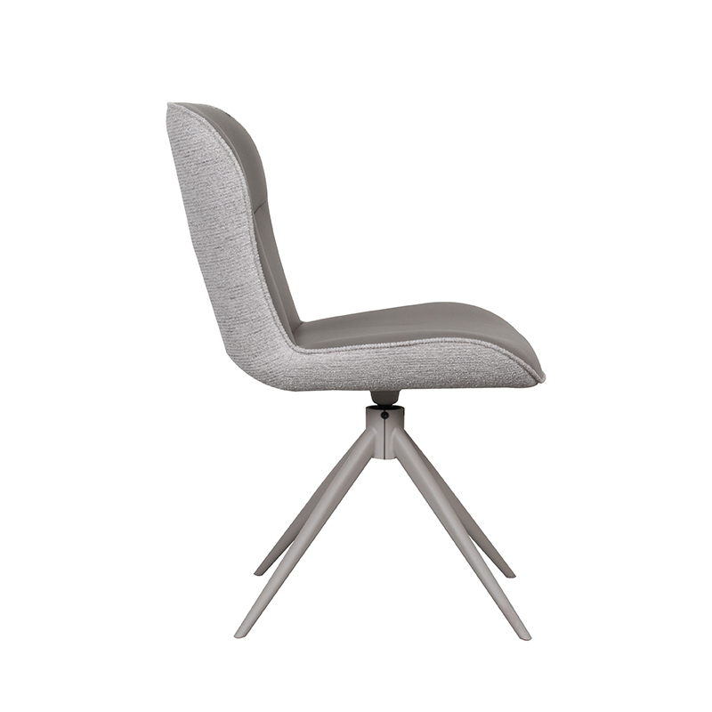 pro_92569_img_9398550 LABEL51 Eetkamerstoel Thorben - Forest - Microvezel - Taupe Metaal