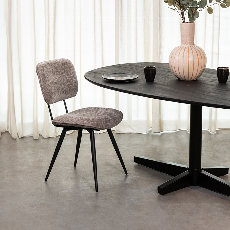 pro_92595_img_9394852 LABEL51 Eetkamerstoel Liva - Stone - Elite - Zwart Metaal