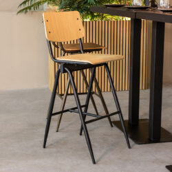 pro_92634_img_9398143 LABEL51 Barkruk Solid - Naturel - Hout - Hoog