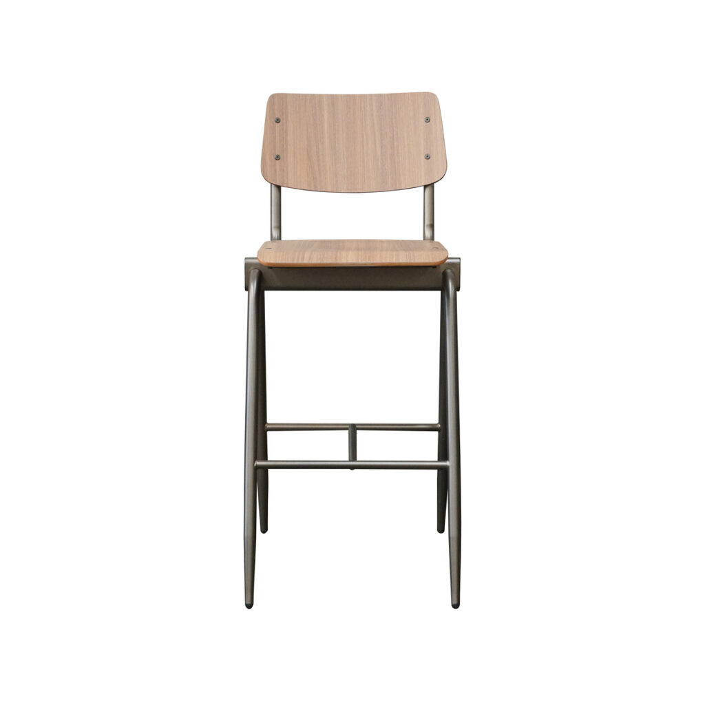 LABEL51 Barkruk Solid - Walnoot - Hout - Hoog