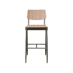 LABEL51 Barkruk Solid - Walnoot - Hout - Hoog
