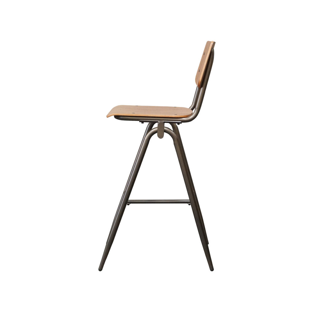 LABEL51 Barkruk Solid - Walnoot - Hout - Hoog