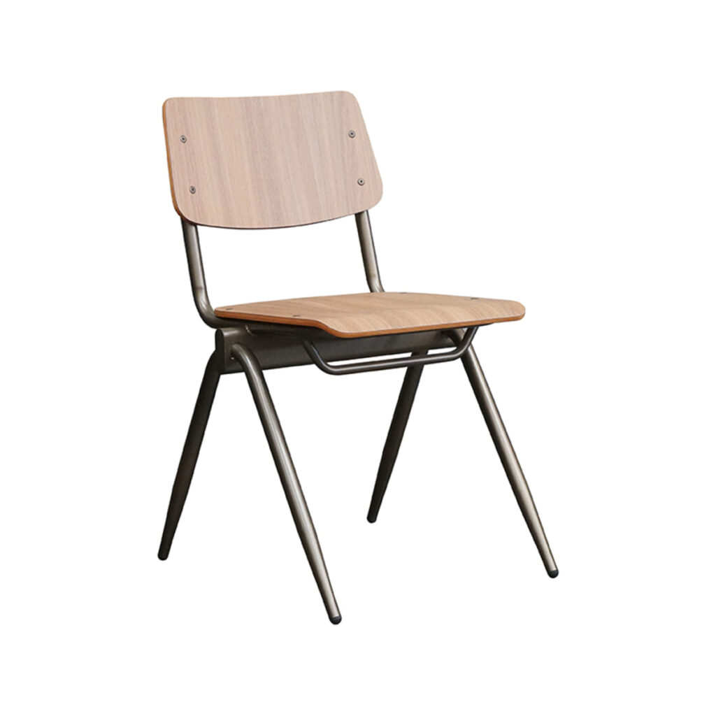 pro_92638_img_9398129 LABEL51 Eetkamerstoel Solid - Walnoot - Hout - Goud Metalen Frame