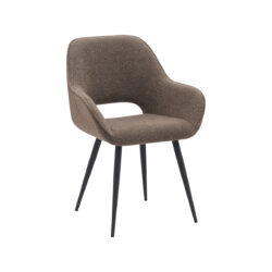 pro_92675_img_9393136 LABEL51 Eetkamerstoel Fer - Bruin - Boucle - Zwart Metaal