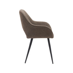 pro_92675_img_9393137 LABEL51 Eetkamerstoel Fer - Bruin - Boucle - Zwart Metaal