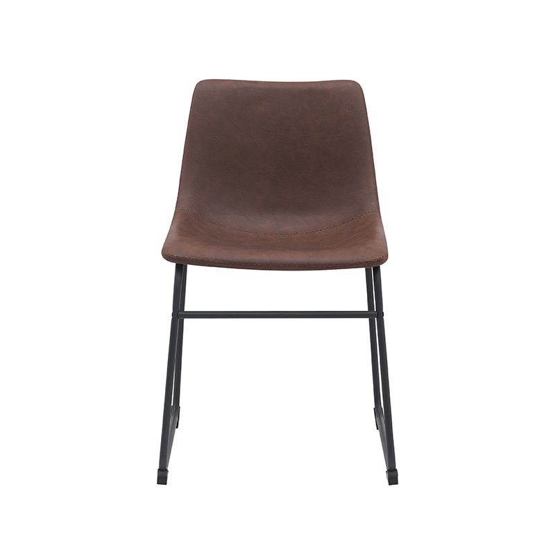 pro_92693_img_9397328 LABEL51 Eetkamerstoel Risto - Bruin - Kunstleder - Zwart Metaal