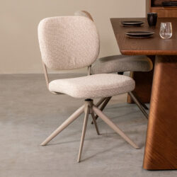 pro_92715_img_9393498 LABEL51 Eetkamerstoel Geneva - Naturel - Royal Boucle - Taupe Metaal