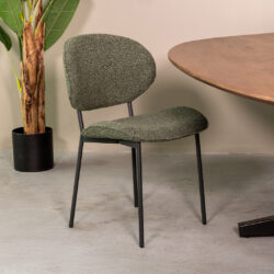 pro_92774_img_9397853 LABEL51 Eetkamerstoel Senn - Forest - Royal Boucle - Zwart Metaal