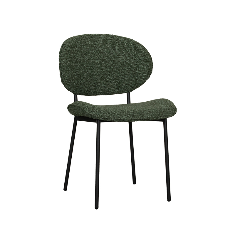 pro_92774_img_9397854 LABEL51 Eetkamerstoel Senn - Forest - Royal Boucle - Zwart Metaal