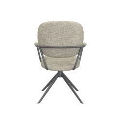 LABEL51 Eetkamerstoel Basel - Naturel - Royal Boucle - Zwart Metaal