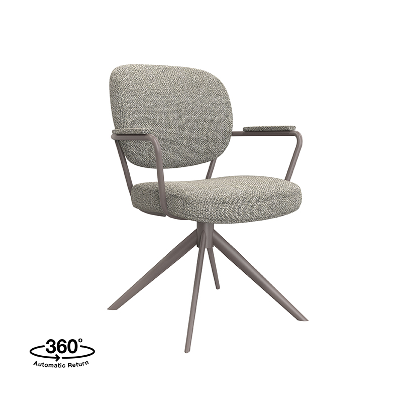 pro_92780_img_9391934 LABEL51 Eetkamerstoel Basel - Mushroom - Royal Boucle - Brons Metaal