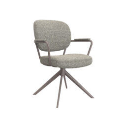 pro_92780_img_9391935 LABEL51 Eetkamerstoel Basel - Mushroom - Royal Boucle - Brons Metaal