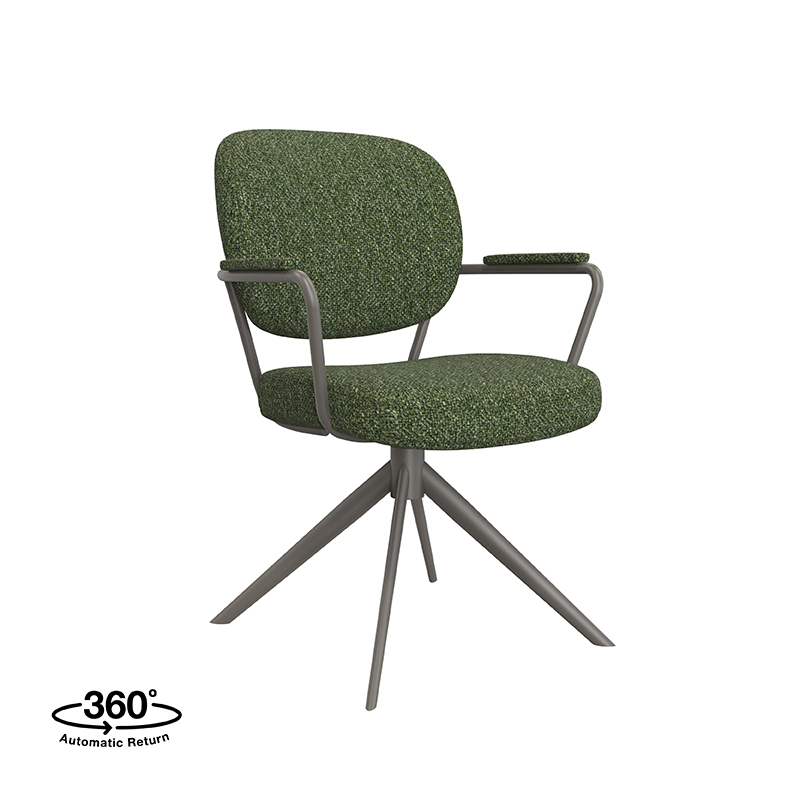 LABEL51 Eetkamerstoel Basel - Forest - Royal Boucle - Forest Metaal