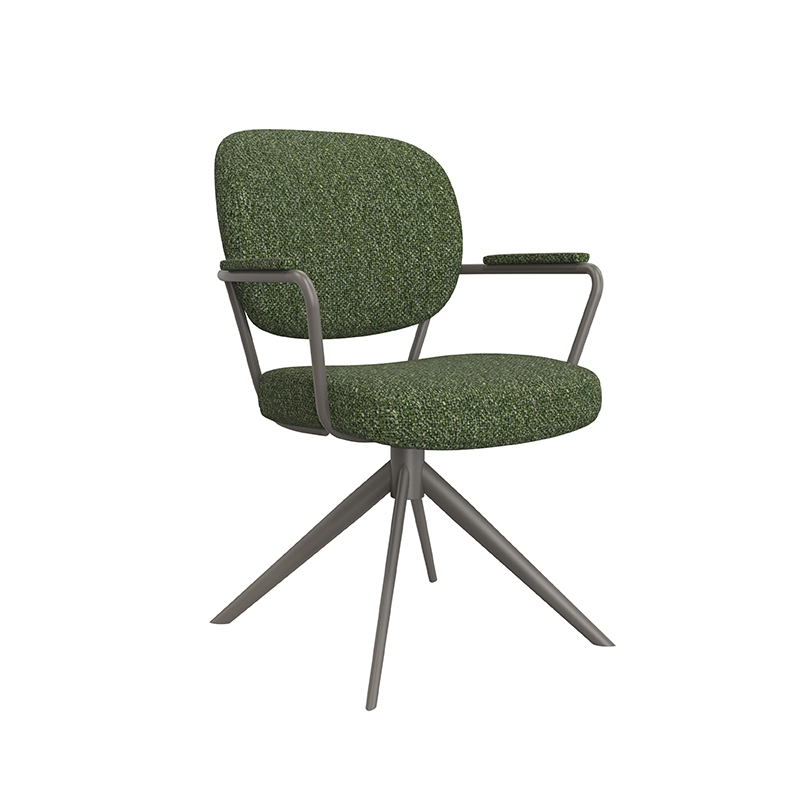 LABEL51 Eetkamerstoel Basel - Forest - Royal Boucle - Forest Metaal