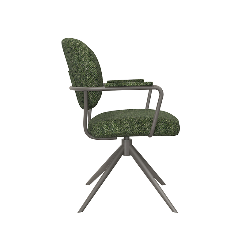 LABEL51 Eetkamerstoel Basel - Forest - Royal Boucle - Forest Metaal