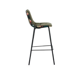 LABEL51 Barkruk Bistro - Multicolor - Fluweel - Hoog