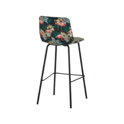 LABEL51 Barkruk Bistro - Multicolor - Fluweel - Hoog