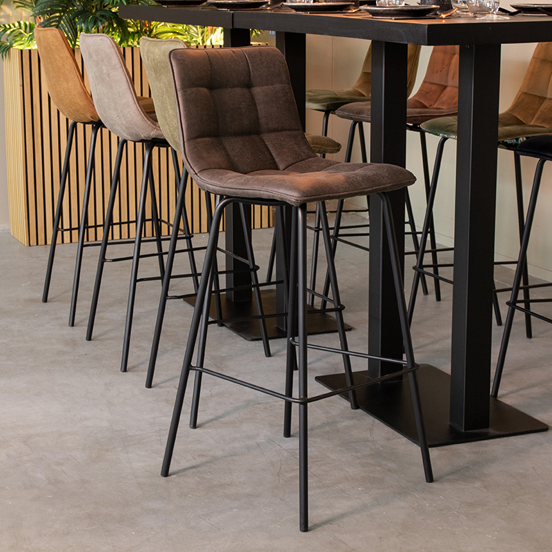 pro_92785_img_9392223 LABEL51 Barkruk Bistro - Antraciet - Micro Suede - Hoog
