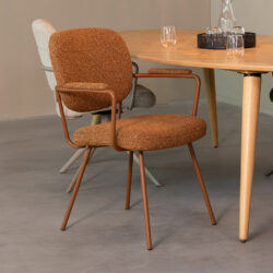 pro_92797_img_9394654 LABEL51 Eetkamerstoel Lausanne - Coral - Royal Boucle - Rust Metaal