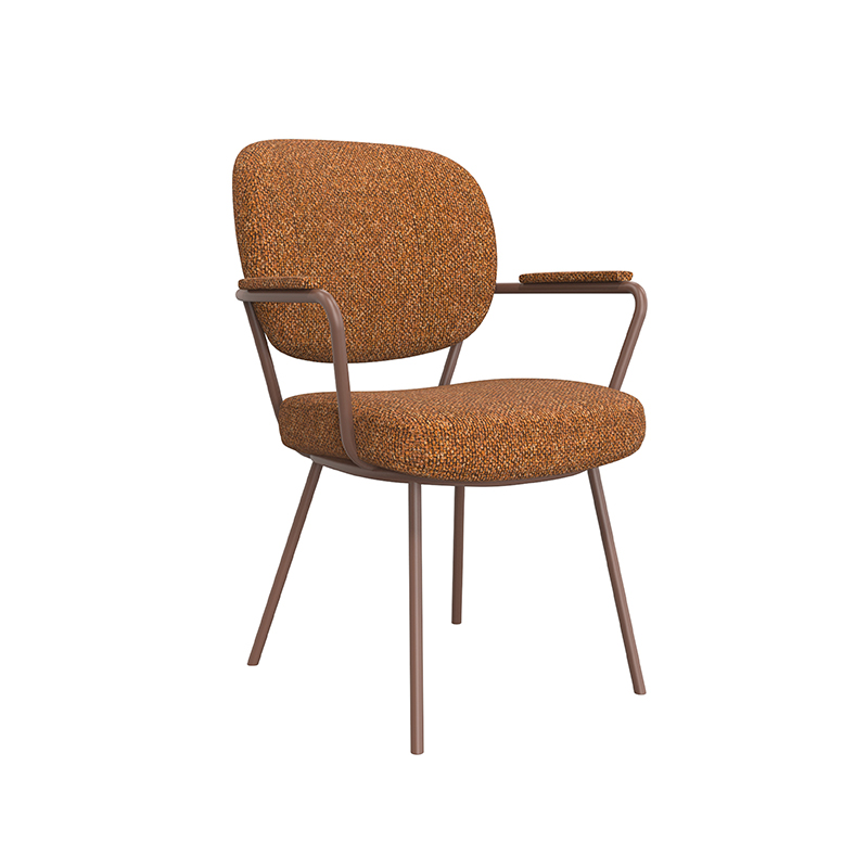 pro_92797_img_9394655 LABEL51 Eetkamerstoel Lausanne - Coral - Royal Boucle - Rust Metaal