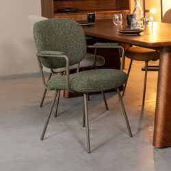 LABEL51 Eetkamerstoel Lausanne - Forest - Royal Boucle - Forest Metaal