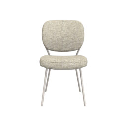 LABEL51 Eetkamerstoel Singapore - Naturel - Royal Boucle - Taupe Metaal