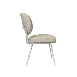 LABEL51 Eetkamerstoel Singapore - Naturel - Royal Boucle - Taupe Metaal