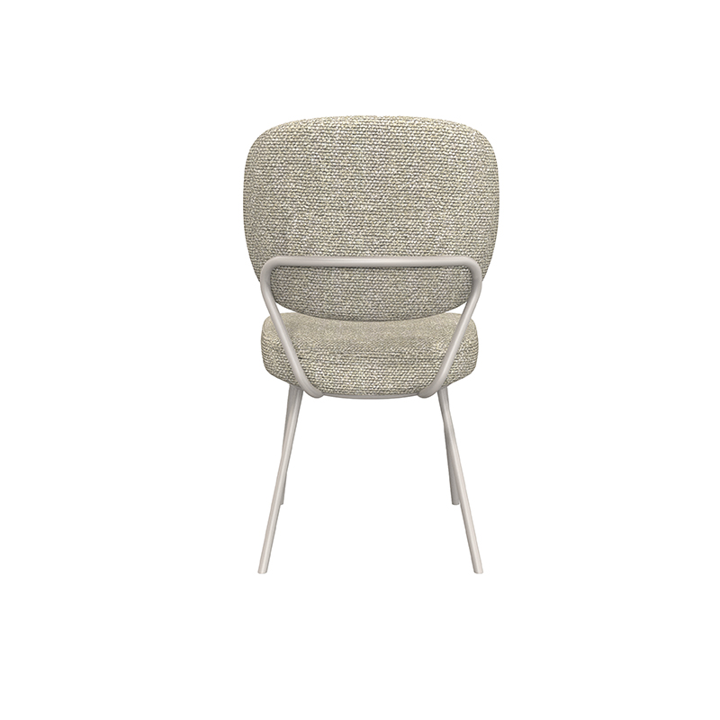 LABEL51 Eetkamerstoel Singapore - Naturel - Royal Boucle - Taupe Metaal