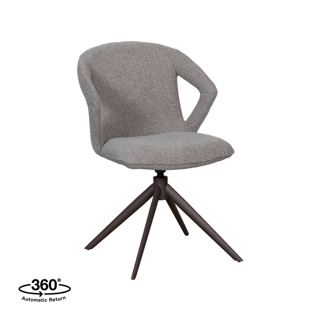 pro_92810_img_9399341 LABEL51 Eetkamerstoel Zurich - Mushroom - Royal Boucle - Brons Metaal