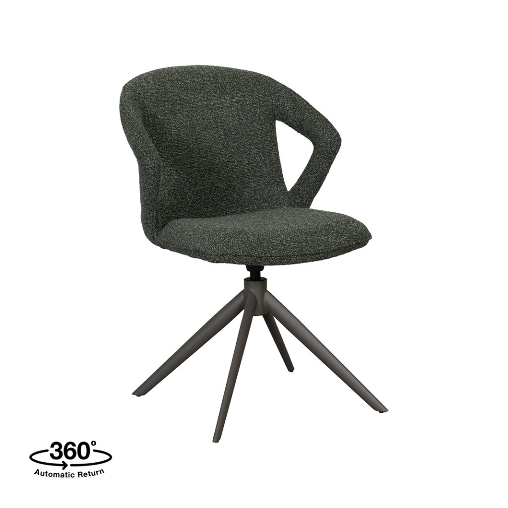 LABEL51 Eetkamerstoel Zurich - Forest - Royal Boucle - Forest Metaal