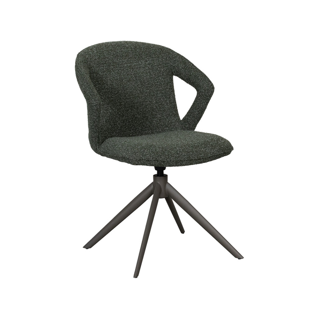 LABEL51 Eetkamerstoel Zurich - Forest - Royal Boucle - Forest Metaal