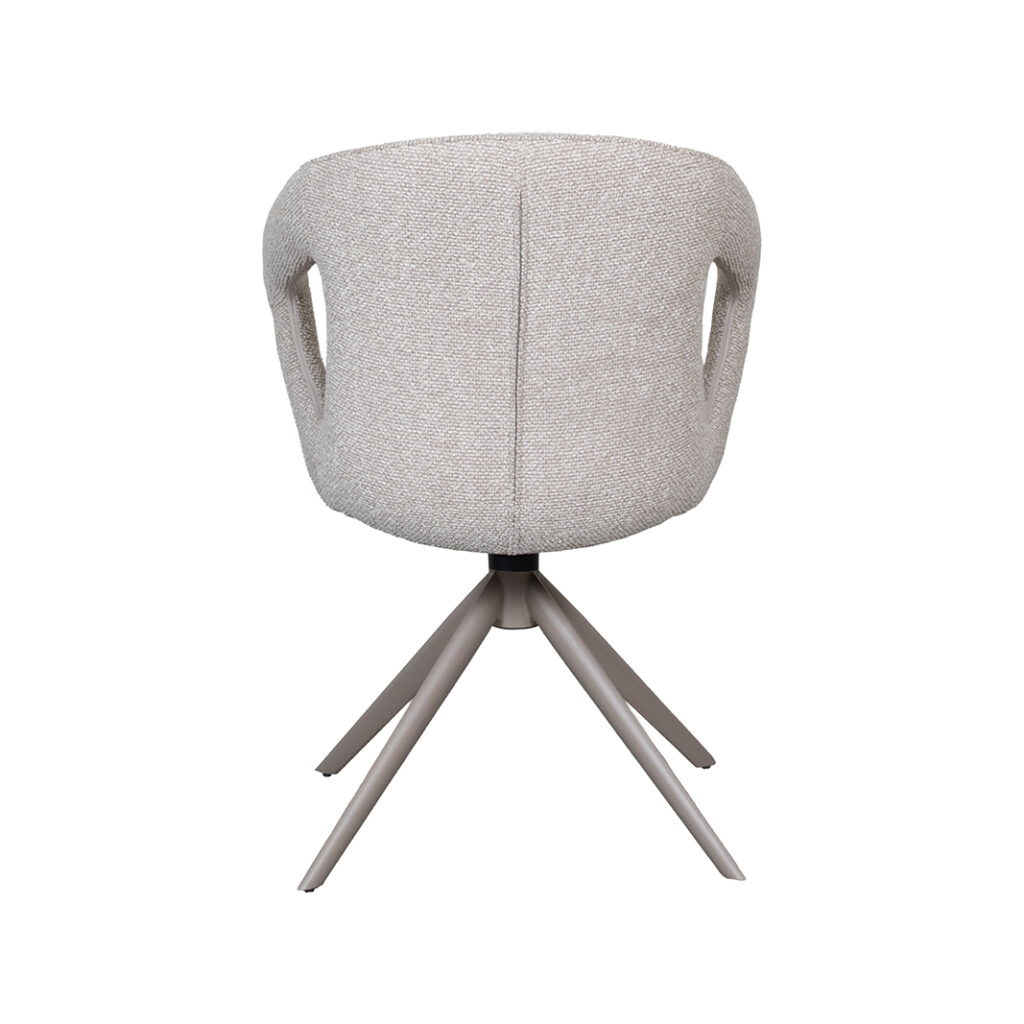 LABEL51 Eetkamerstoel Zurich - Naturel - Royal Boucle - Taupe Metaal